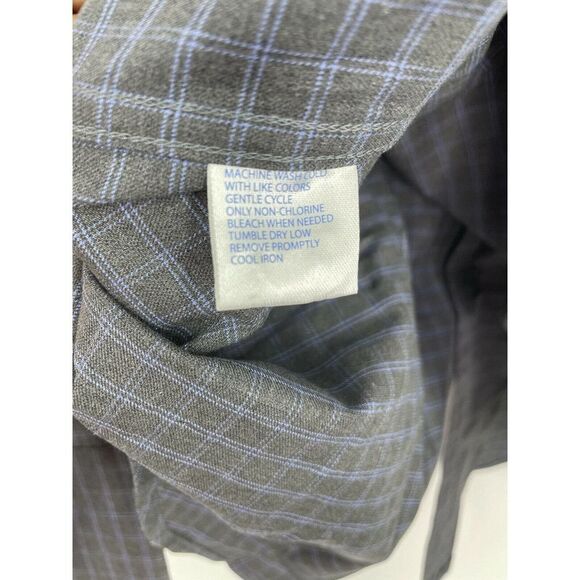 Southern Tide Classic Fit Medium Grey Plaid Button Long Sleeve Shirt - Picture 6 of 7